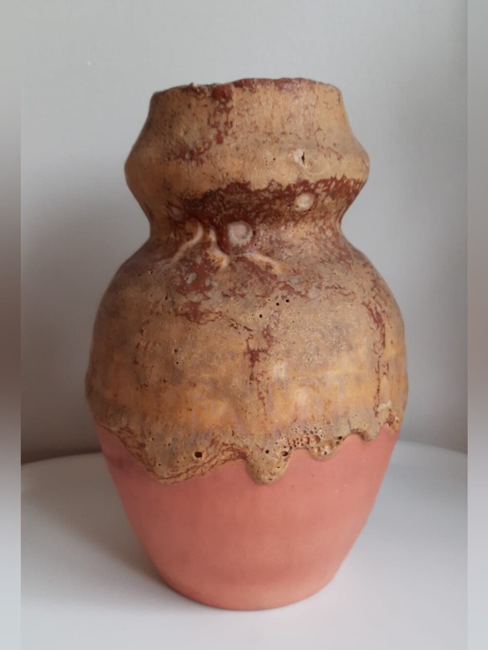 1970s West Germany Ceramic Fat Lava Vase by Jasba